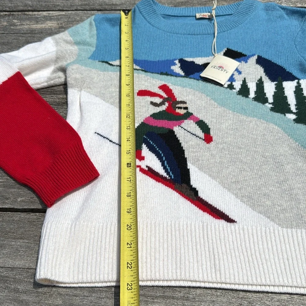 FAHERTY Mountain Coaster Crew SKI SWEATER SIZE MEDIUM‎ NWT $228 - Picture 5 of 7
